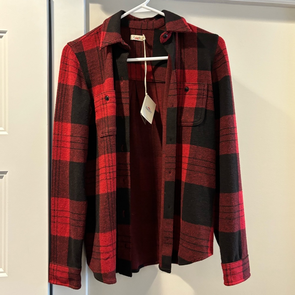 Faherty NWT Legend Sweater Shirt Buffalo Plaid XXS